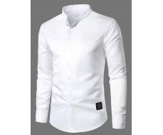 Manfinity Mode Men Patched Detail Button Up Shirt SKU: sm2210287330047310