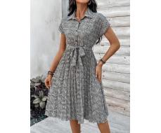 Женское платье-рубашка SHEIN VCAY с геометрическим принтом АРТИКУЛ: sz2312195561915407