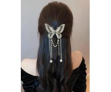 Декор из искусственного жемчуга, Дизайн бабочки, элегантный коготь для волос АРТИКУЛ: sc2303179373353535