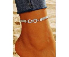 1pc Fashion Simple Infinity Symbol Anklet, Suitable For Vacation, Bohemian Or Casual Style, Daily Wear SKU: sj2402293263677677