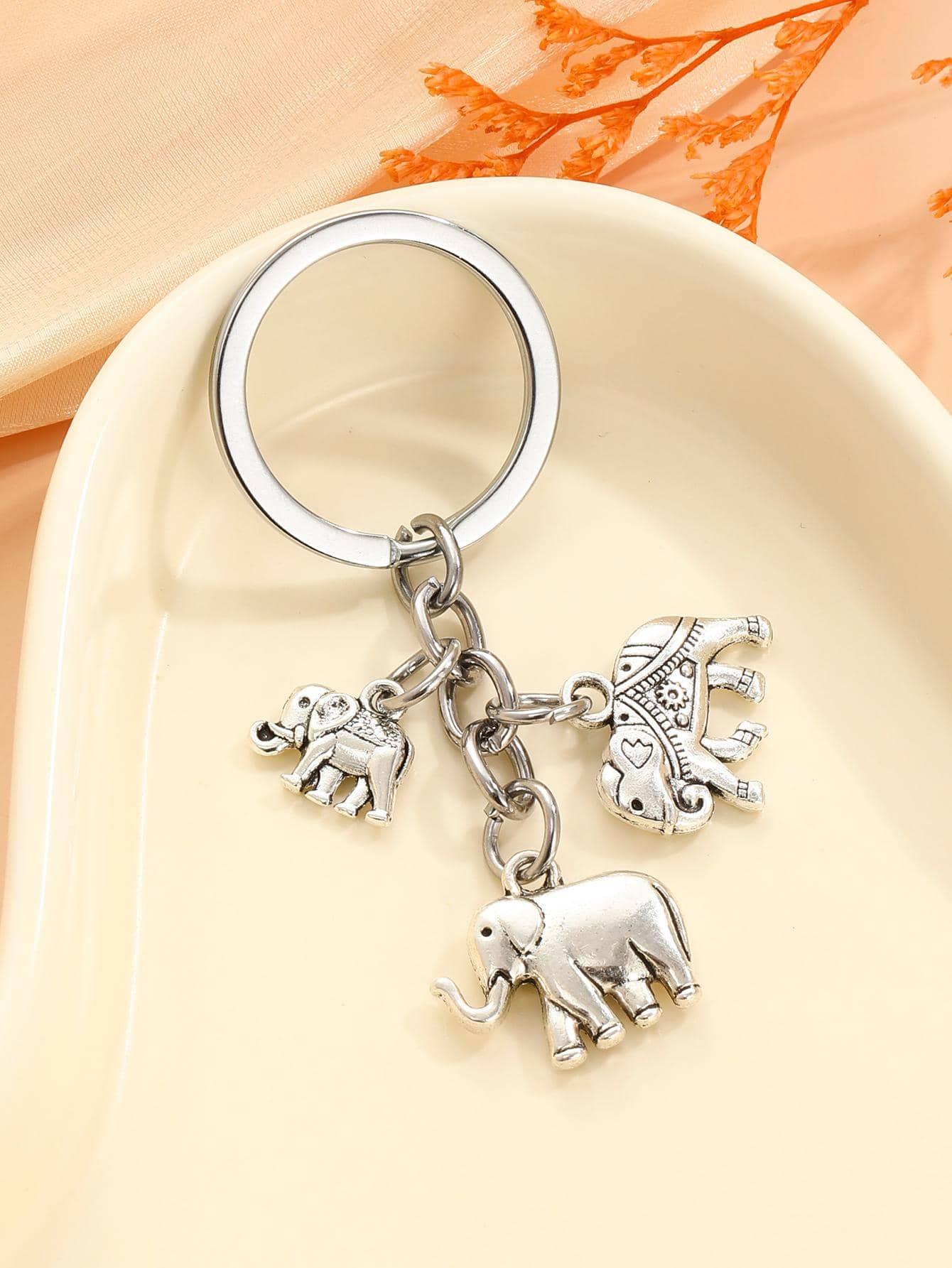 1Pc Elephant Keychain For Men And Women Gift Bag Present Key Chain Charm SKU: sc2404162555044525
