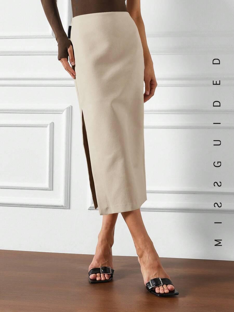 Женская однотонная юбка для повседневной носки MISSGUIDED АРТИКУЛ: sz2312253584331233